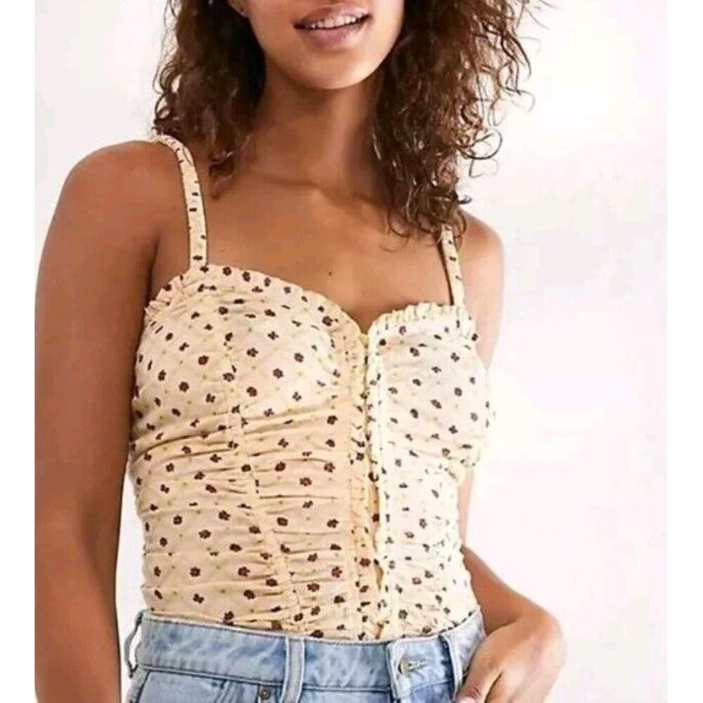 Women's Free People Intamately Mischa‎ Cream Yellow Size XS